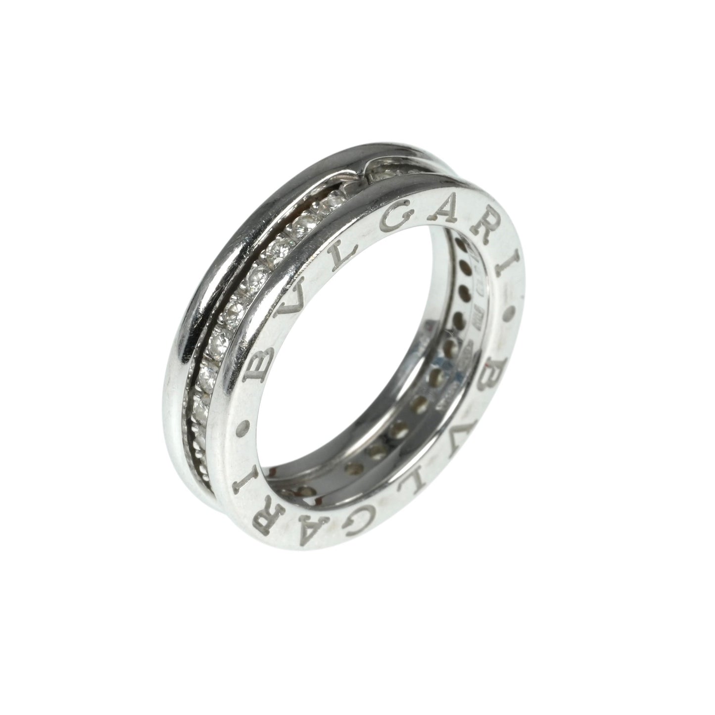 BVLGARI B-Zero1 1 Band Diamond Ring 18KWG Jewelry