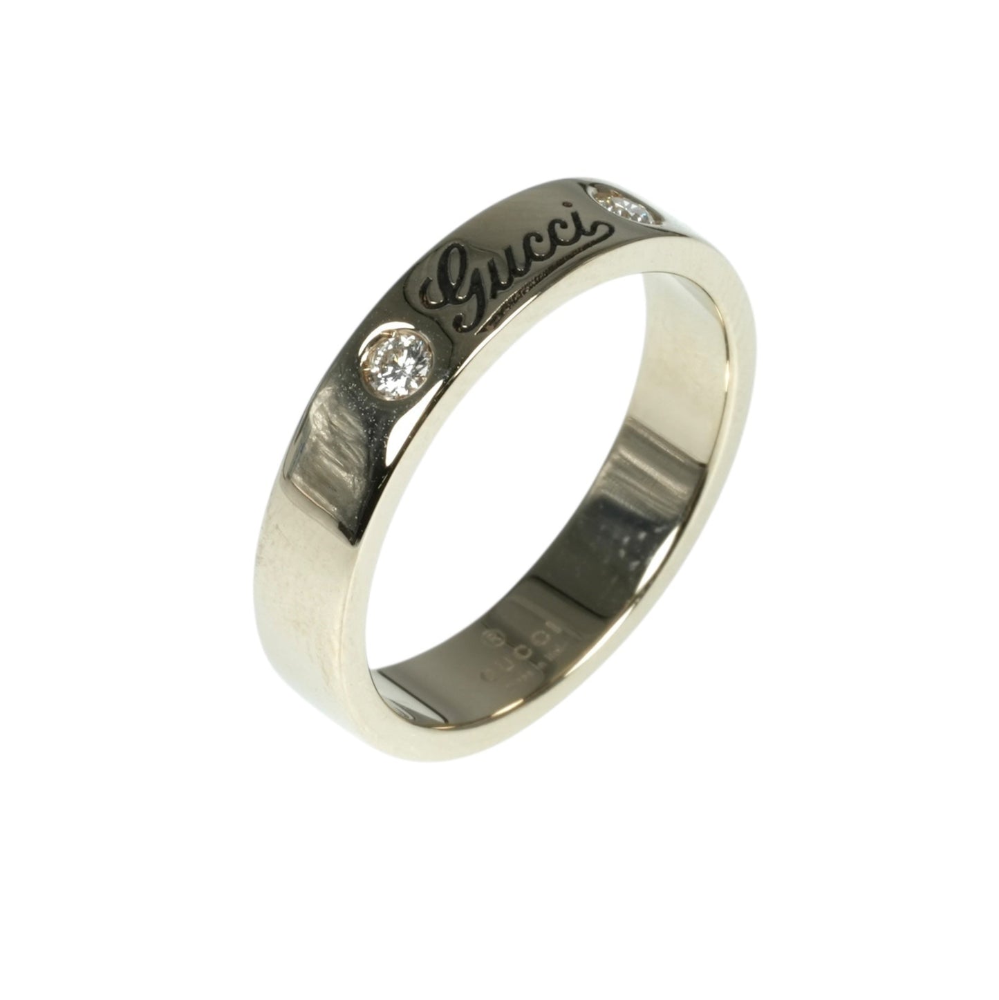 GUCCI Icon Diamond Ring 18KWG Jewelry