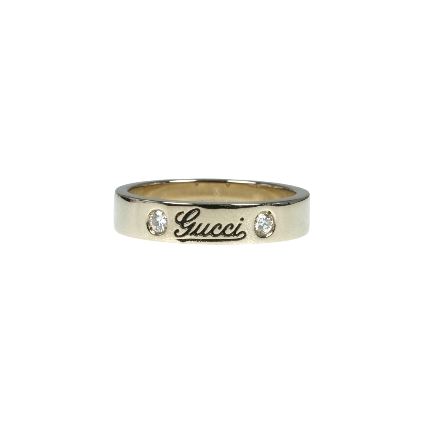 GUCCI Icon Diamond Ring 18KWG Jewelry