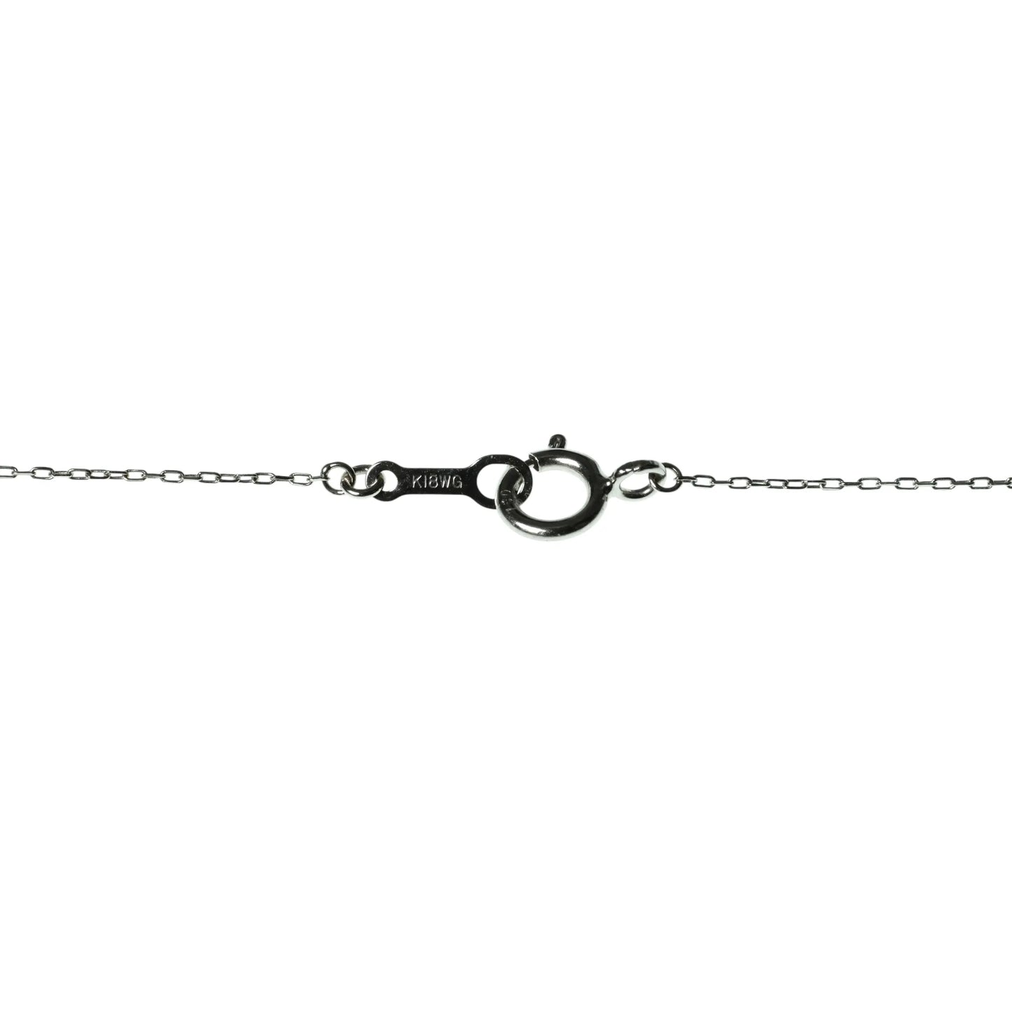 K18 White Gold U Pendant Necklace