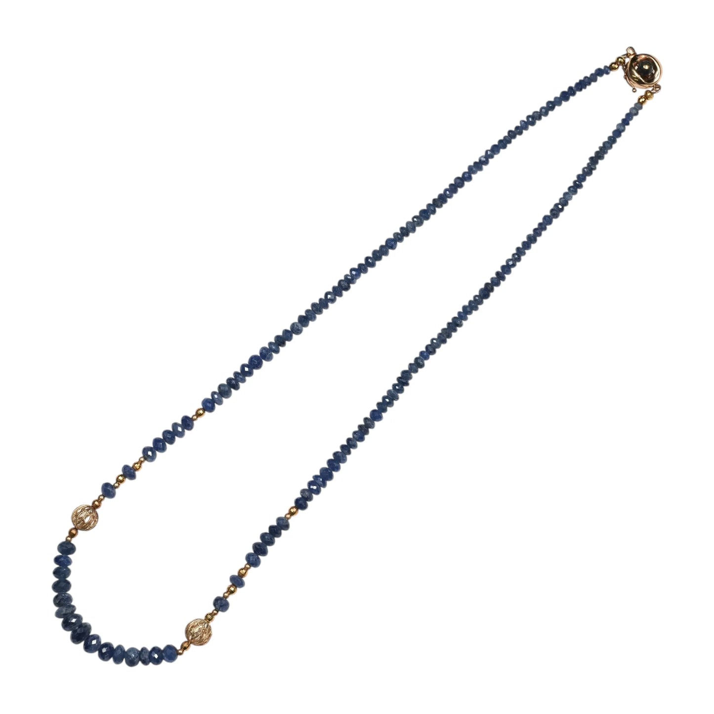 Sapphire Necklace - 14K - Blue