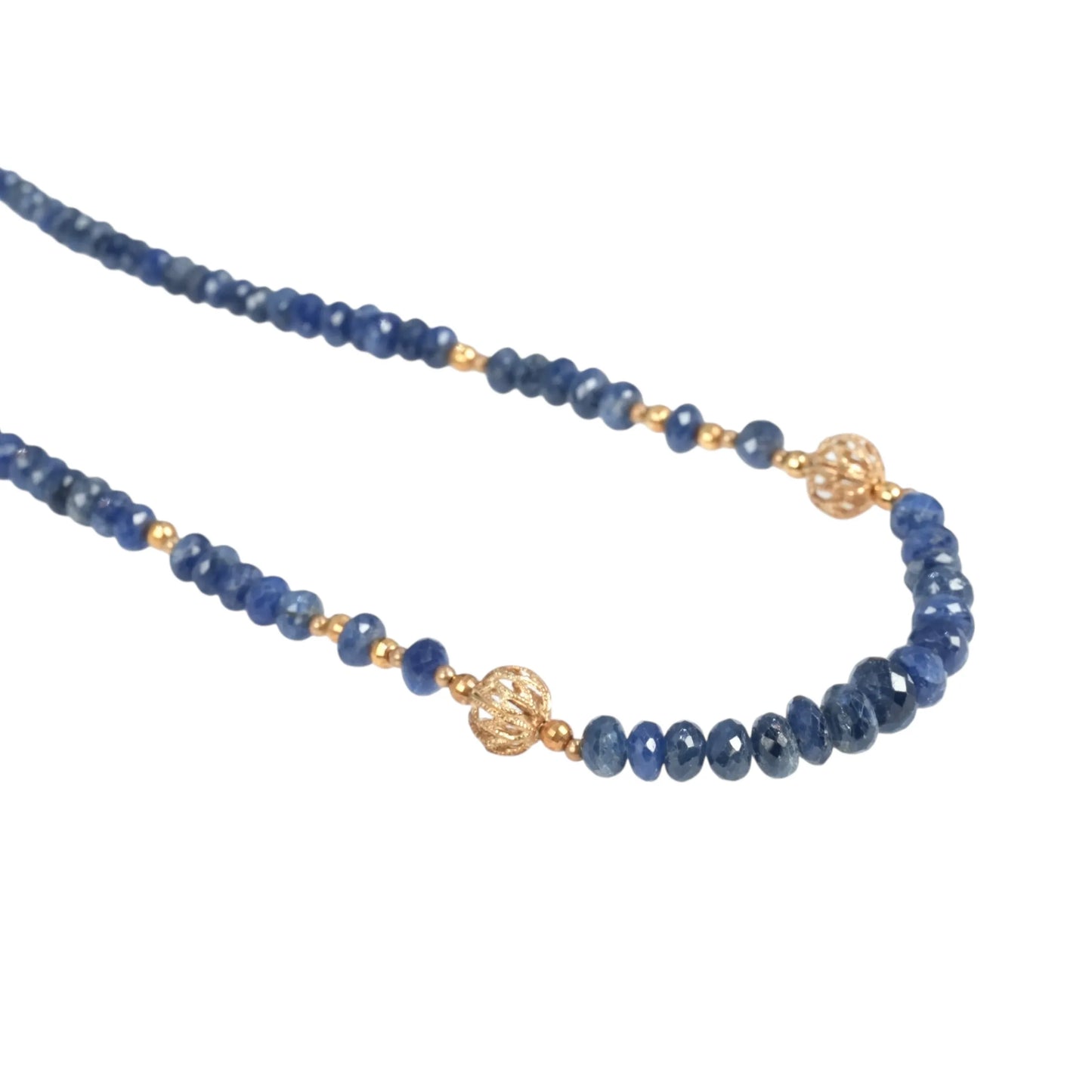 Sapphire Necklace - 14K - Blue