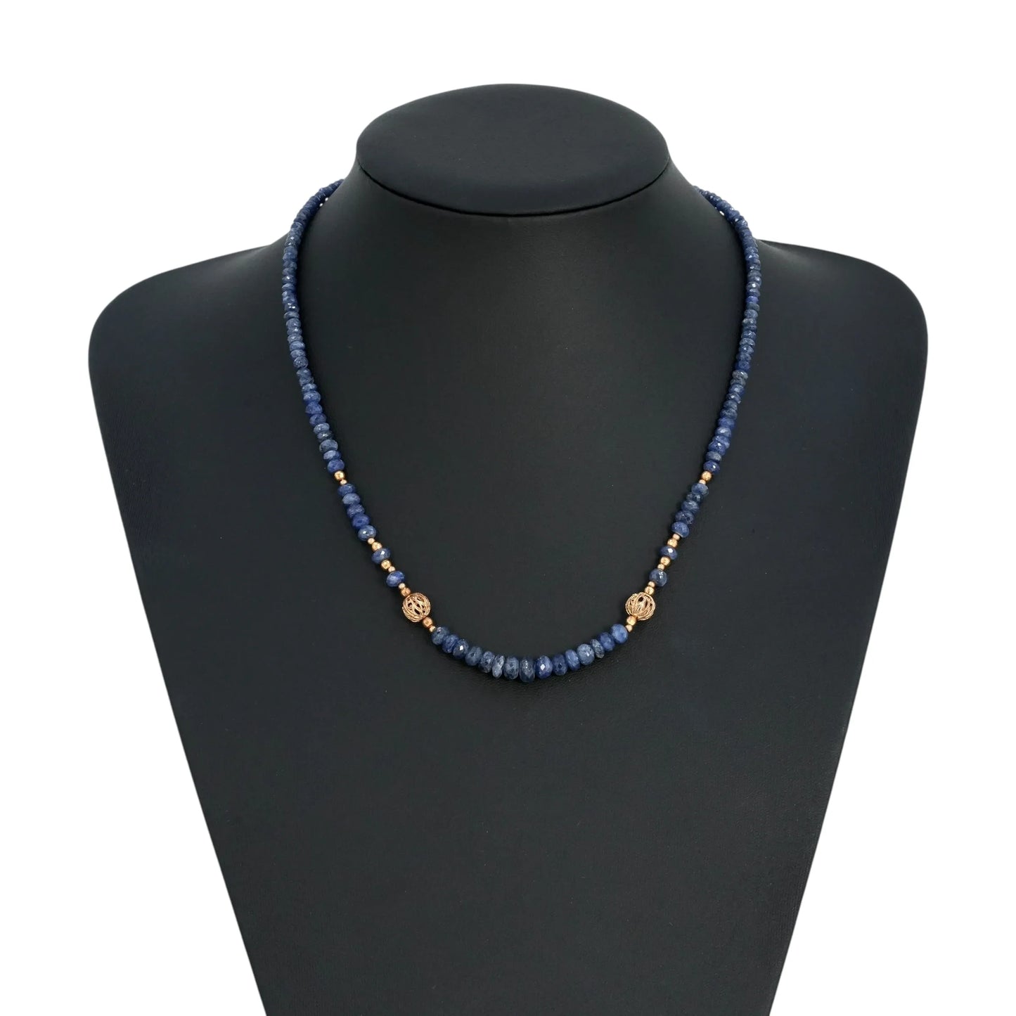 Sapphire Necklace - 14K - Blue