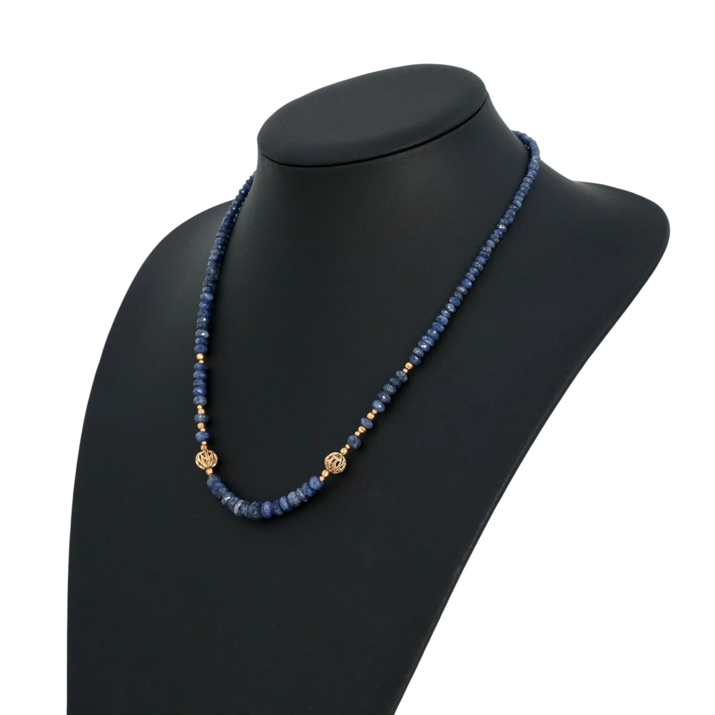 Sapphire Necklace - 14K - Blue