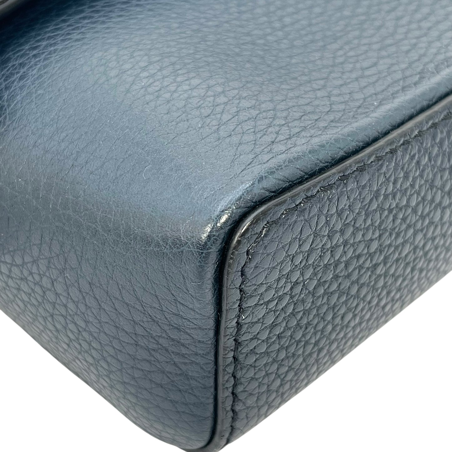 Ferragamo Leather Body Bag Navy Red