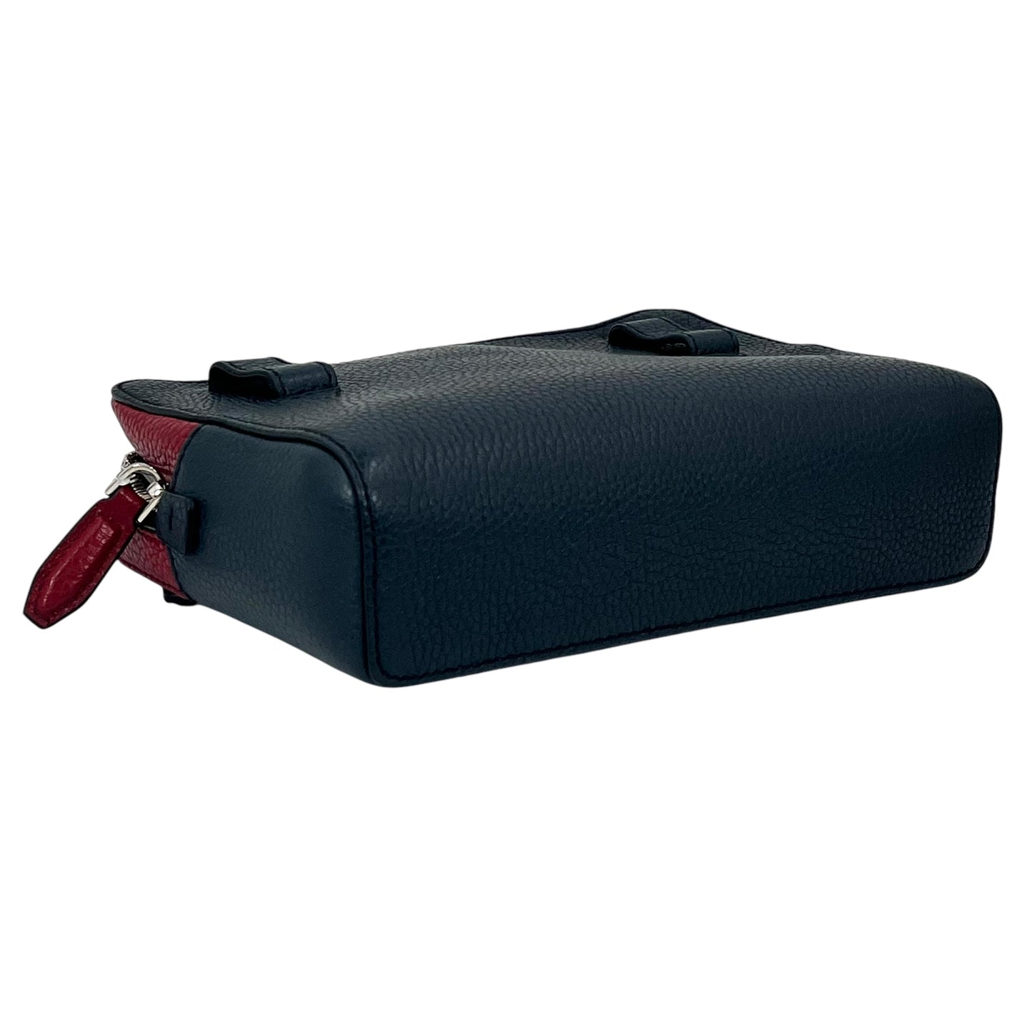 Ferragamo Leather Body Bag Navy Red