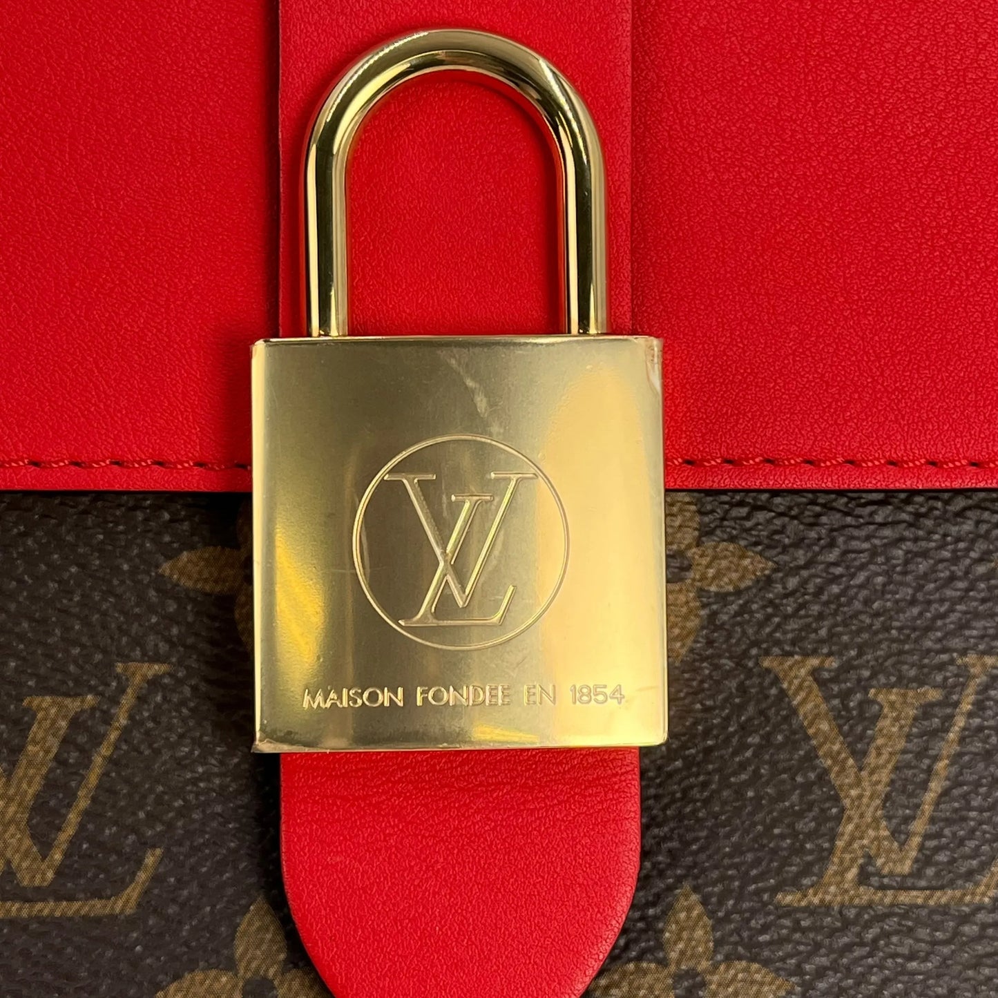 Louis Vuitton Monogram Locky BB Hand Bag Shoulder Bag - Red