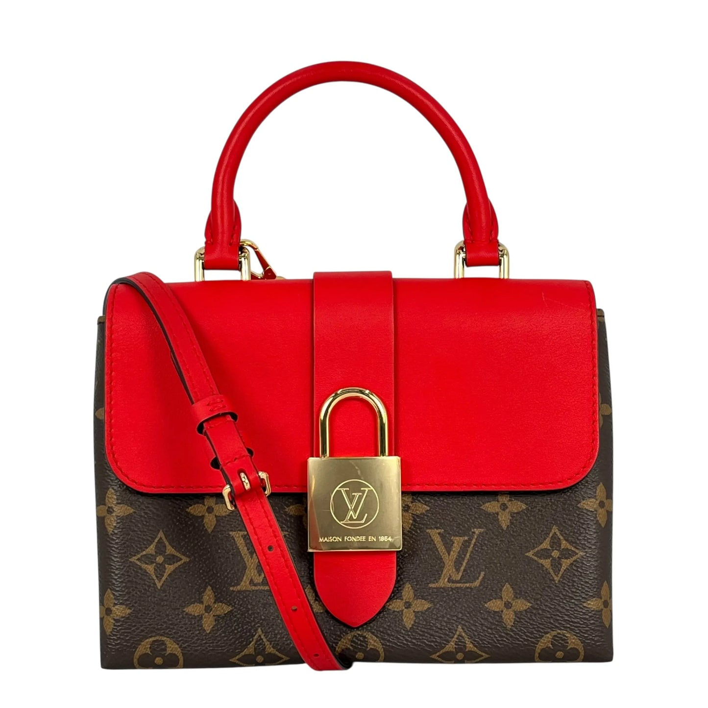 Louis Vuitton Monogram Locky BB Hand Bag Shoulder Bag - Red