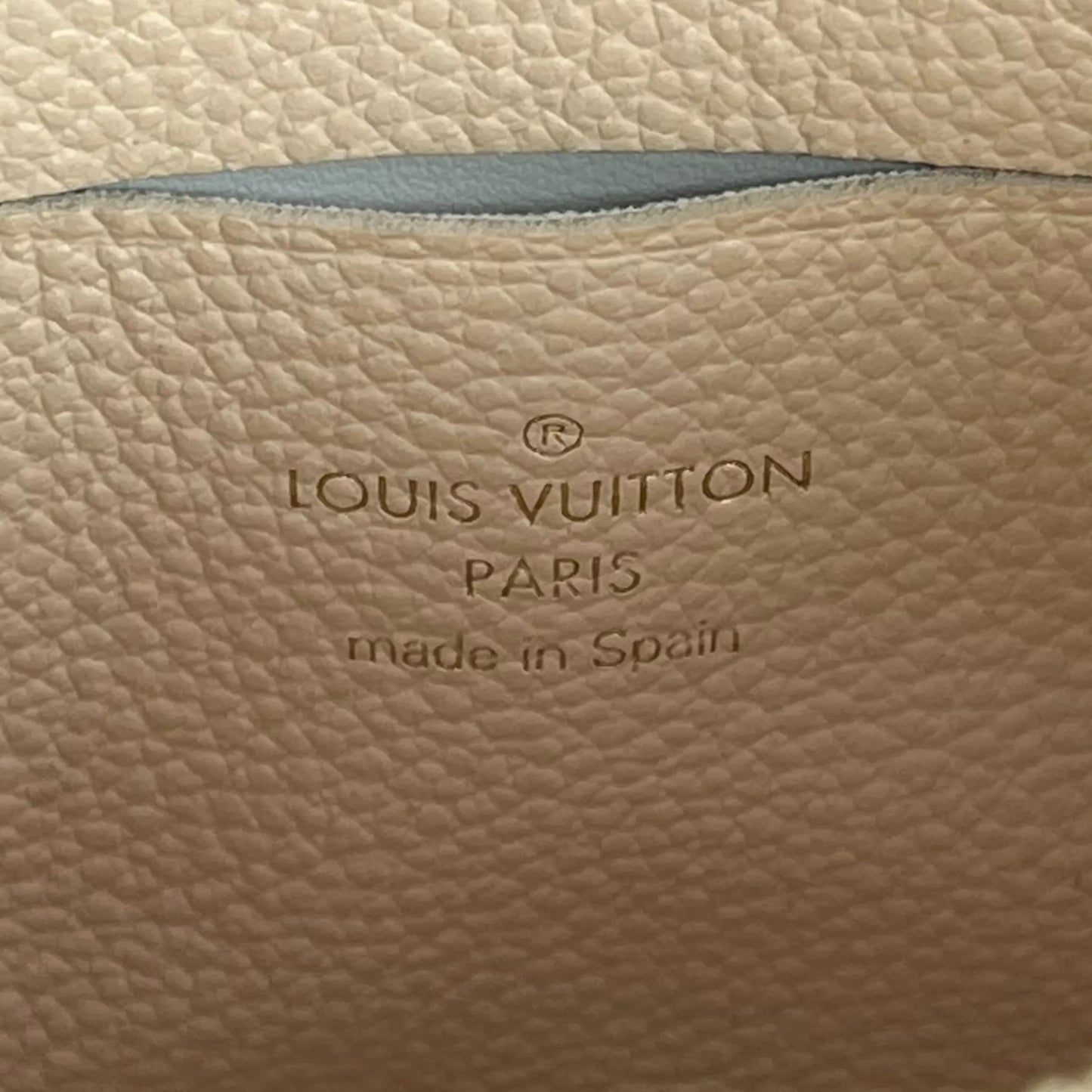 Louis Vuitton Pochette Double Zip Monogram Empreinte Shoulder Bag Chain Shoulder Wallet - Beige Cream