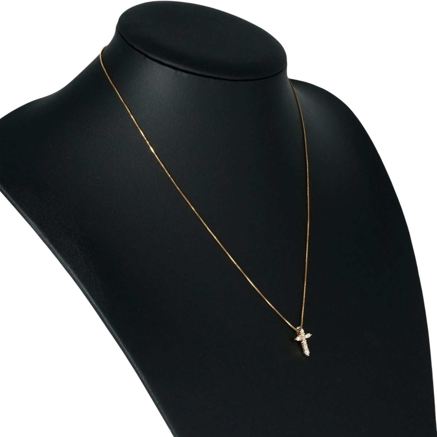 Diamond Cross Pendant Necklace 0.30ct 18K