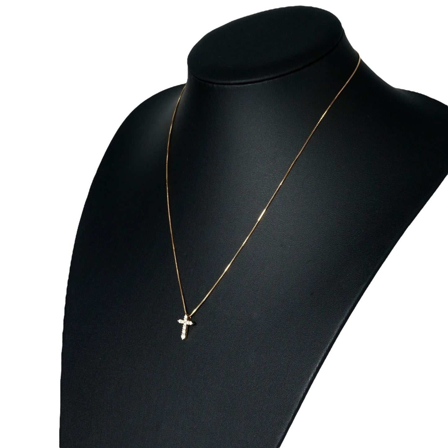 Diamond Cross Pendant Necklace 0.30ct 18K