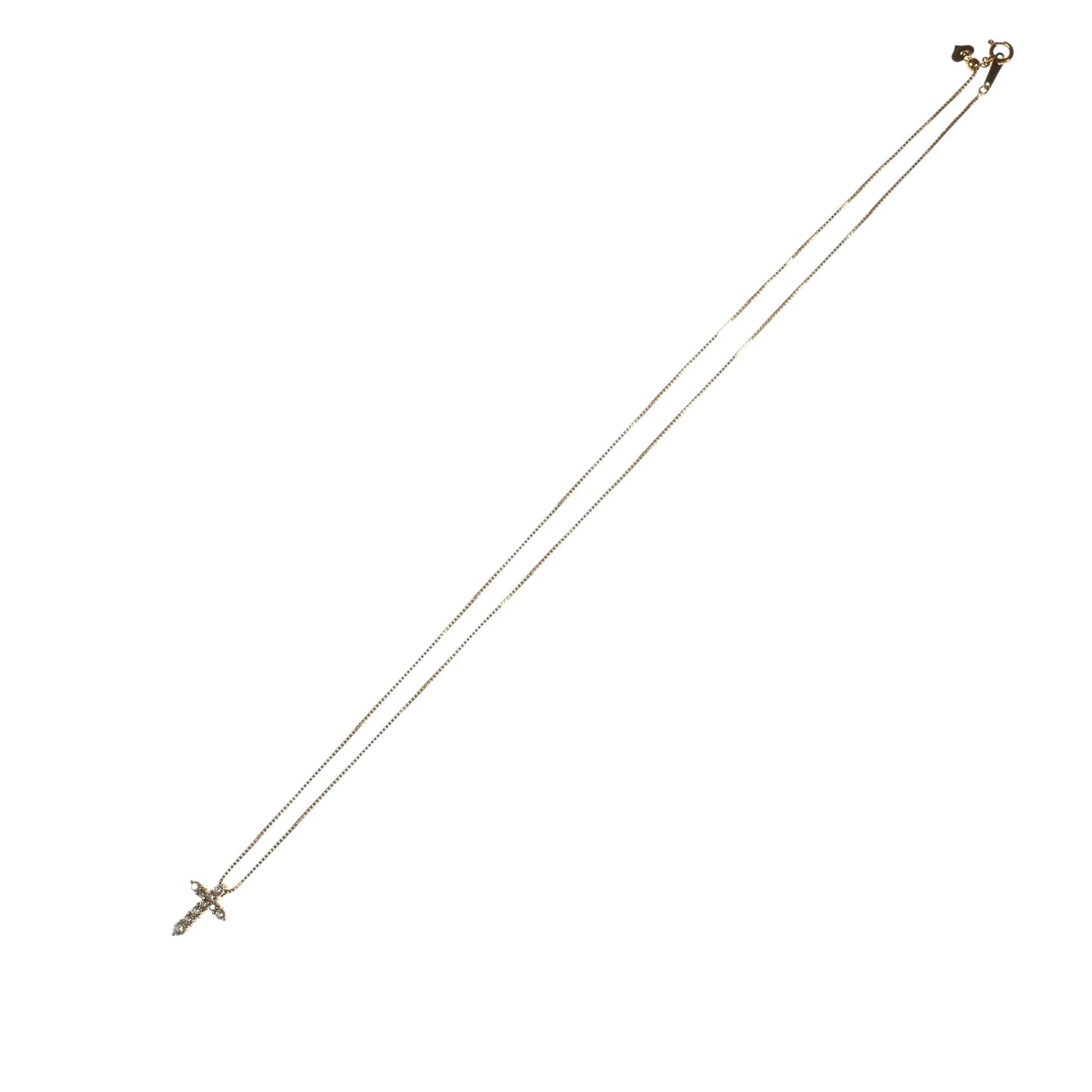 Diamond Cross Pendant Necklace 0.30ct 18K