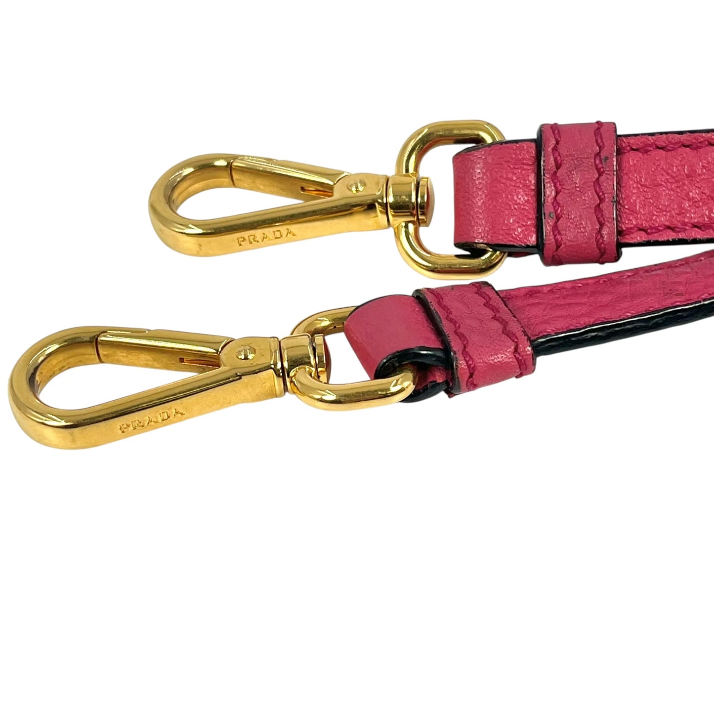 PRADA Vitello Daino Leather Shoulder Bag - Pink