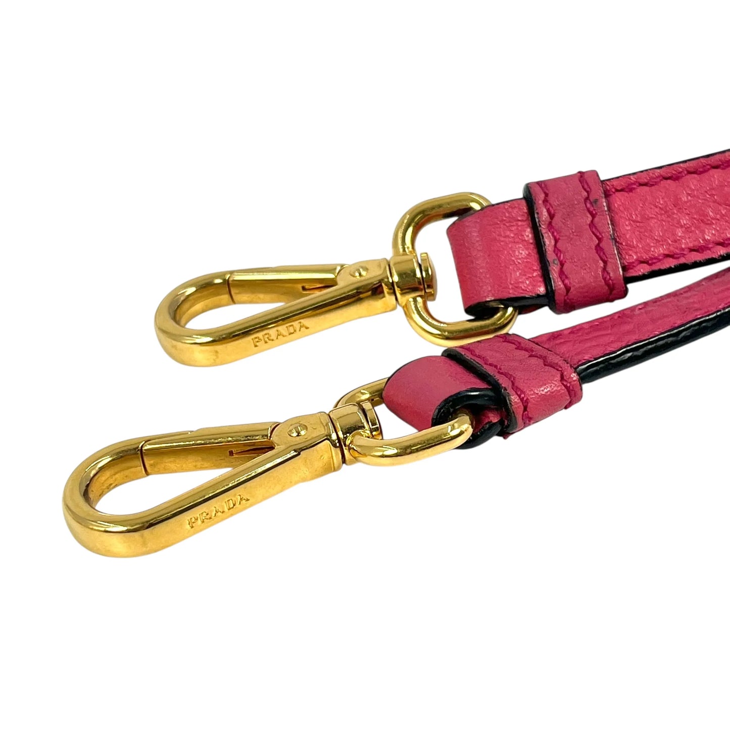 PRADA Vitello Daino Leather Shoulder Bag - Pink