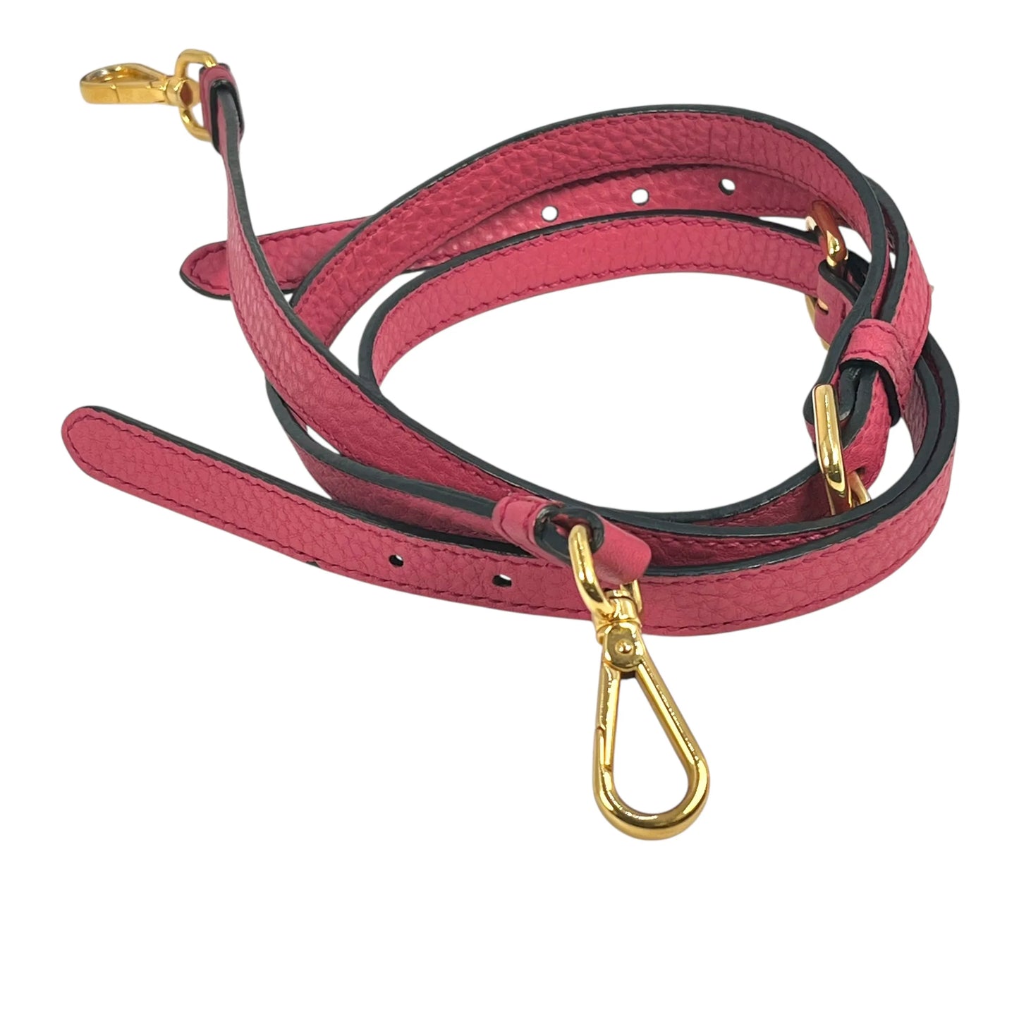 PRADA Vitello Daino Leather Shoulder Bag - Pink