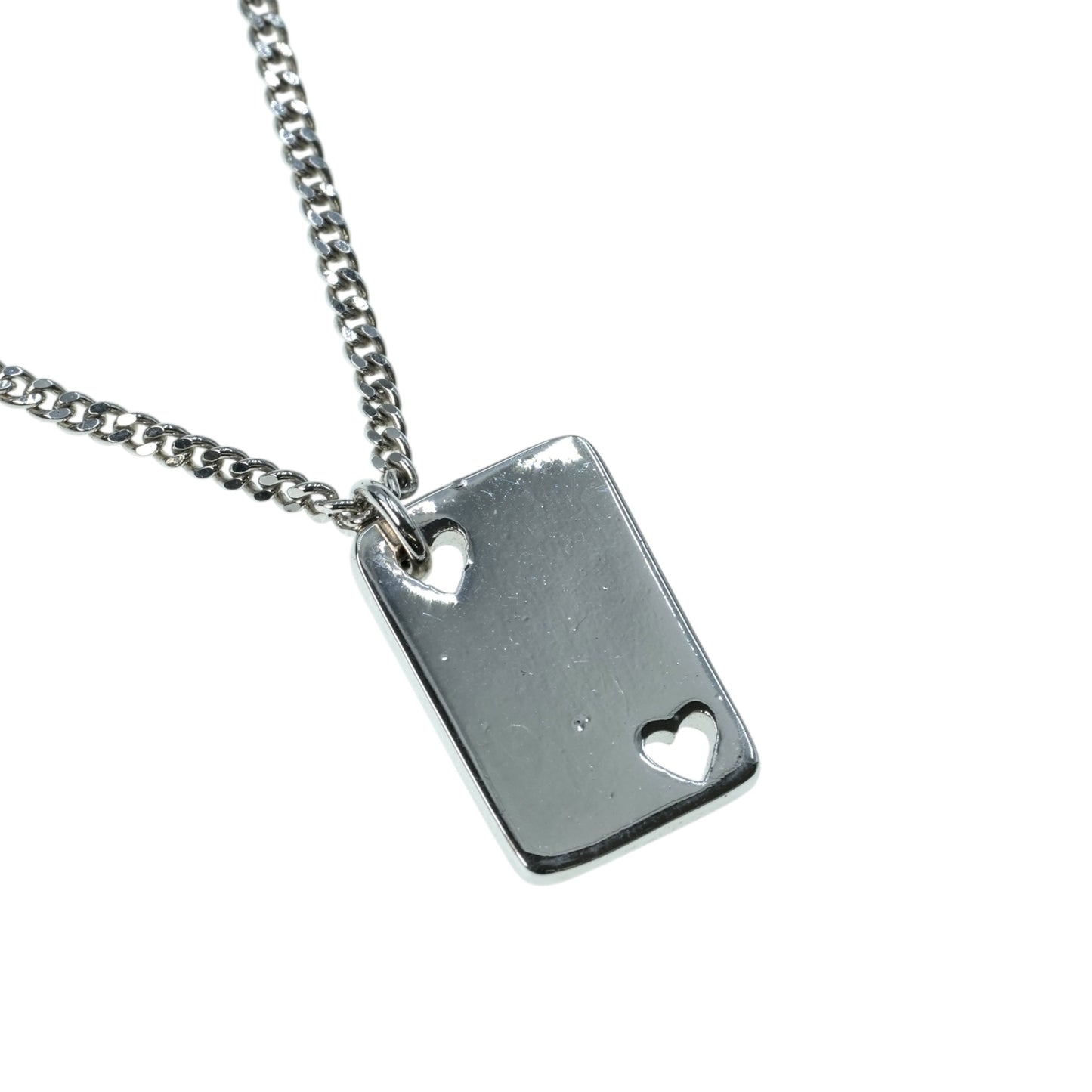 Dior Rhinestone Hearts Playing Card Necklace