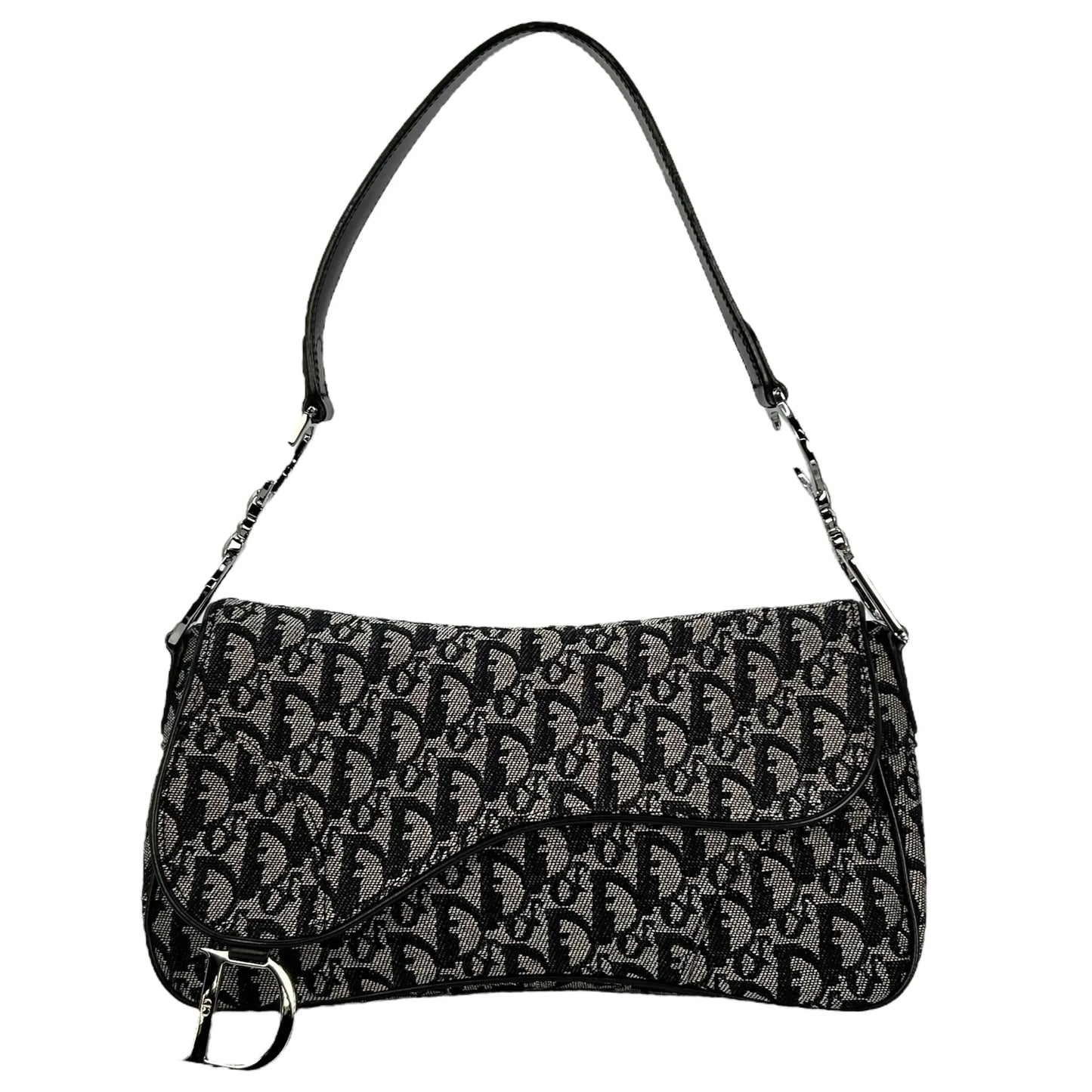 Dior Oblique Saddle Shoulder Bag - Black