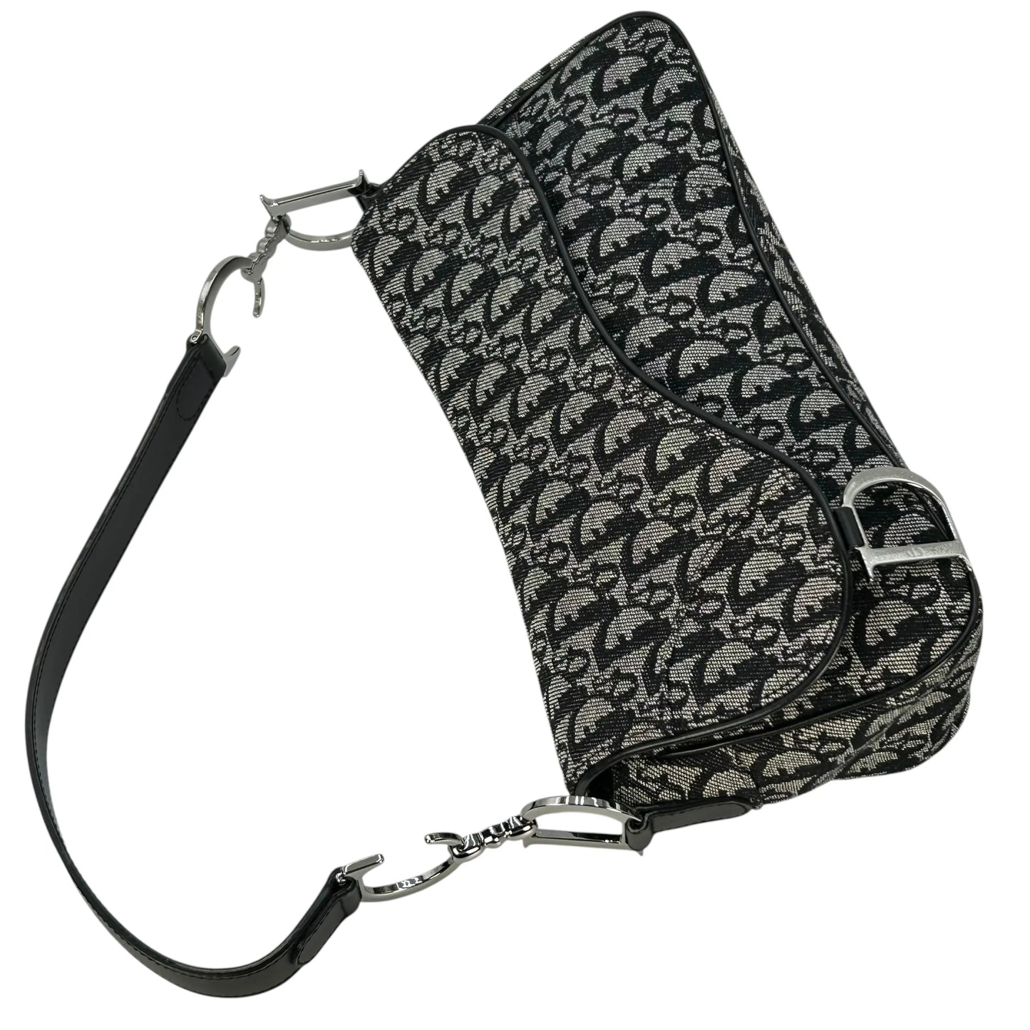 Dior Oblique Saddle Shoulder Bag - Black