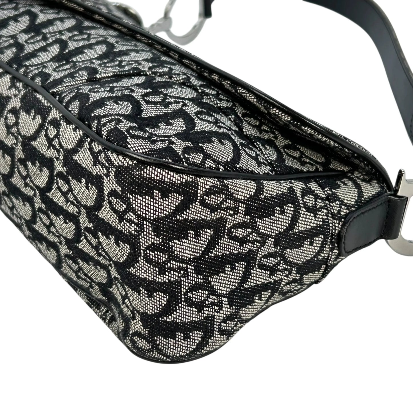 Dior Oblique Saddle Shoulder Bag - Black