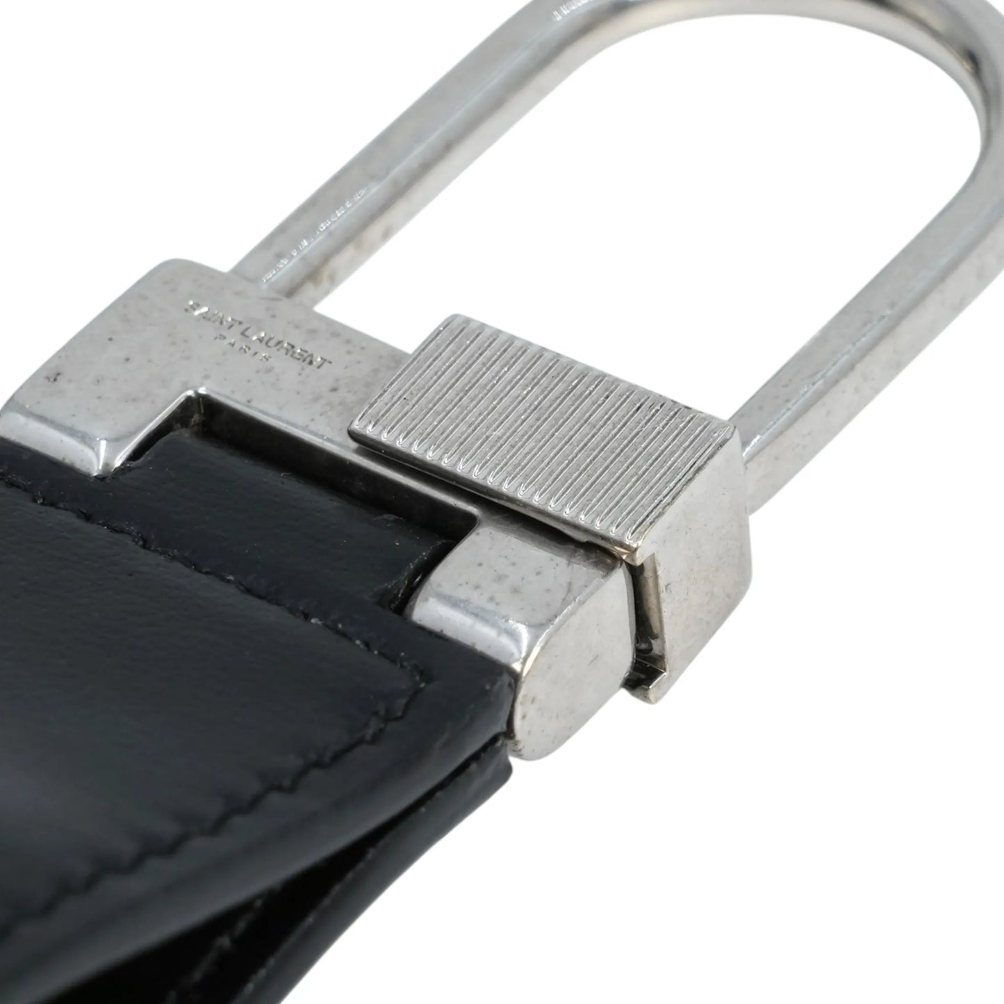 Saint Laurent Tiny Cassandre Keyring - Black