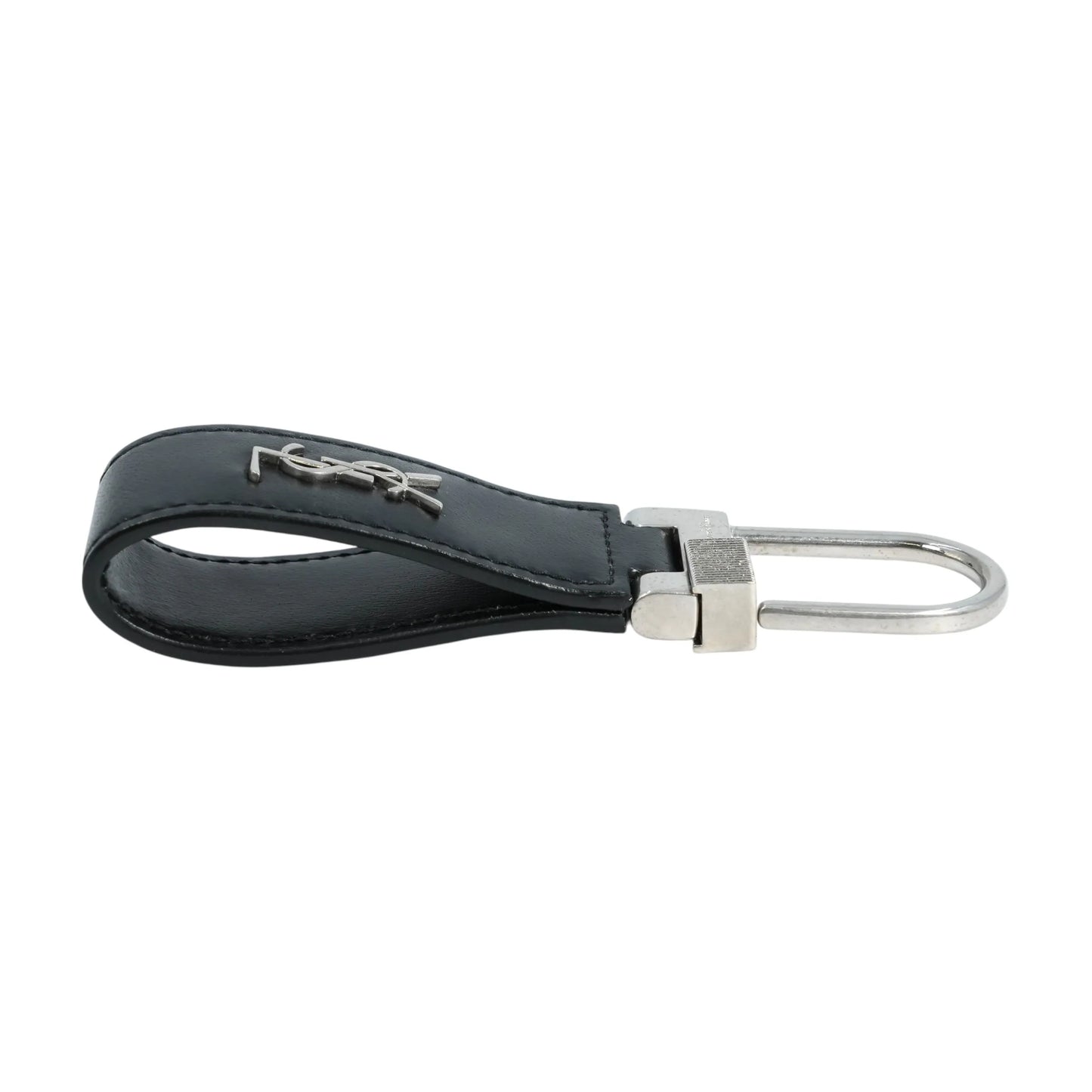 Saint Laurent Tiny Cassandre Keyring - Black
