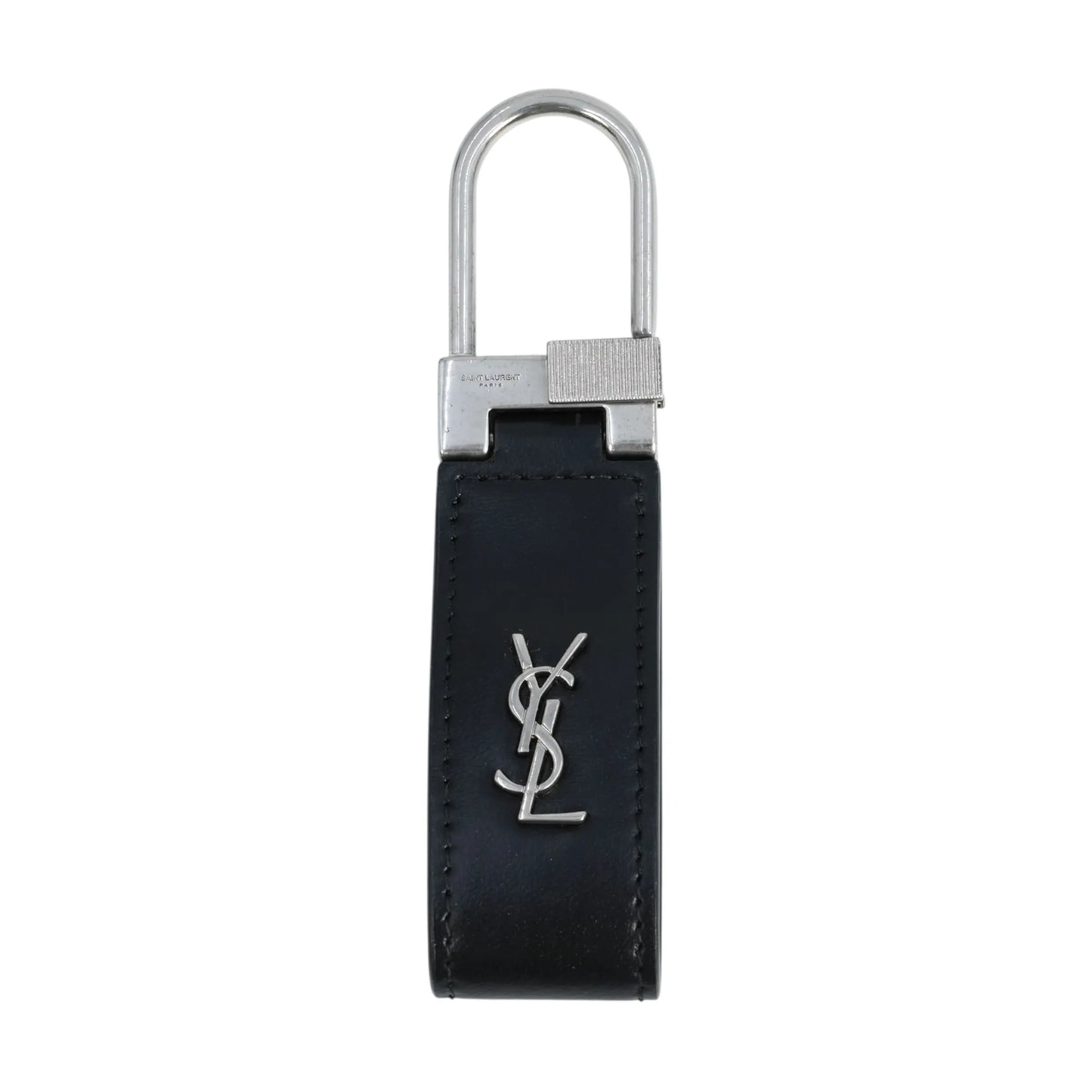 Saint Laurent Tiny Cassandre Keyring - Black