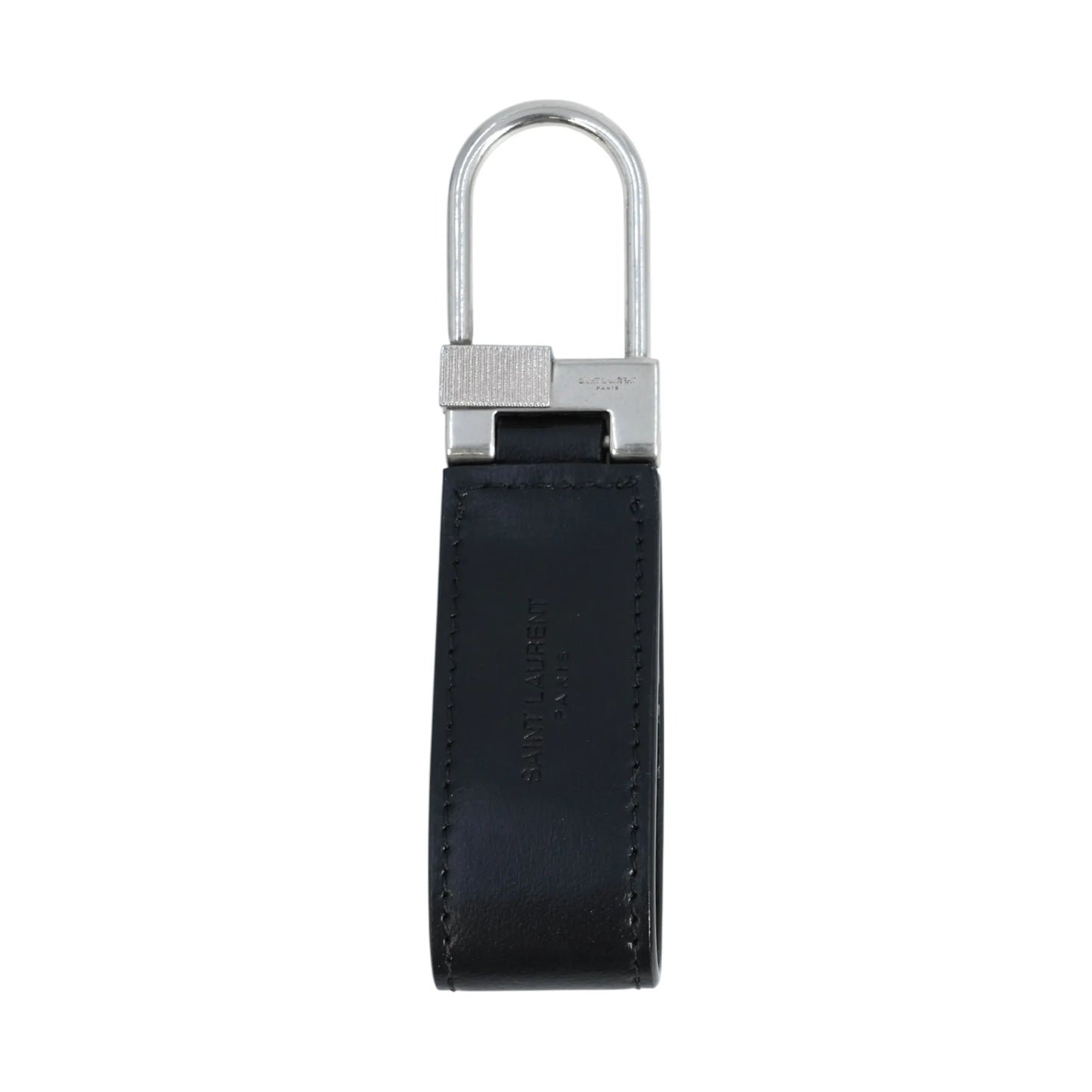 Saint Laurent Tiny Cassandre Keyring - Black