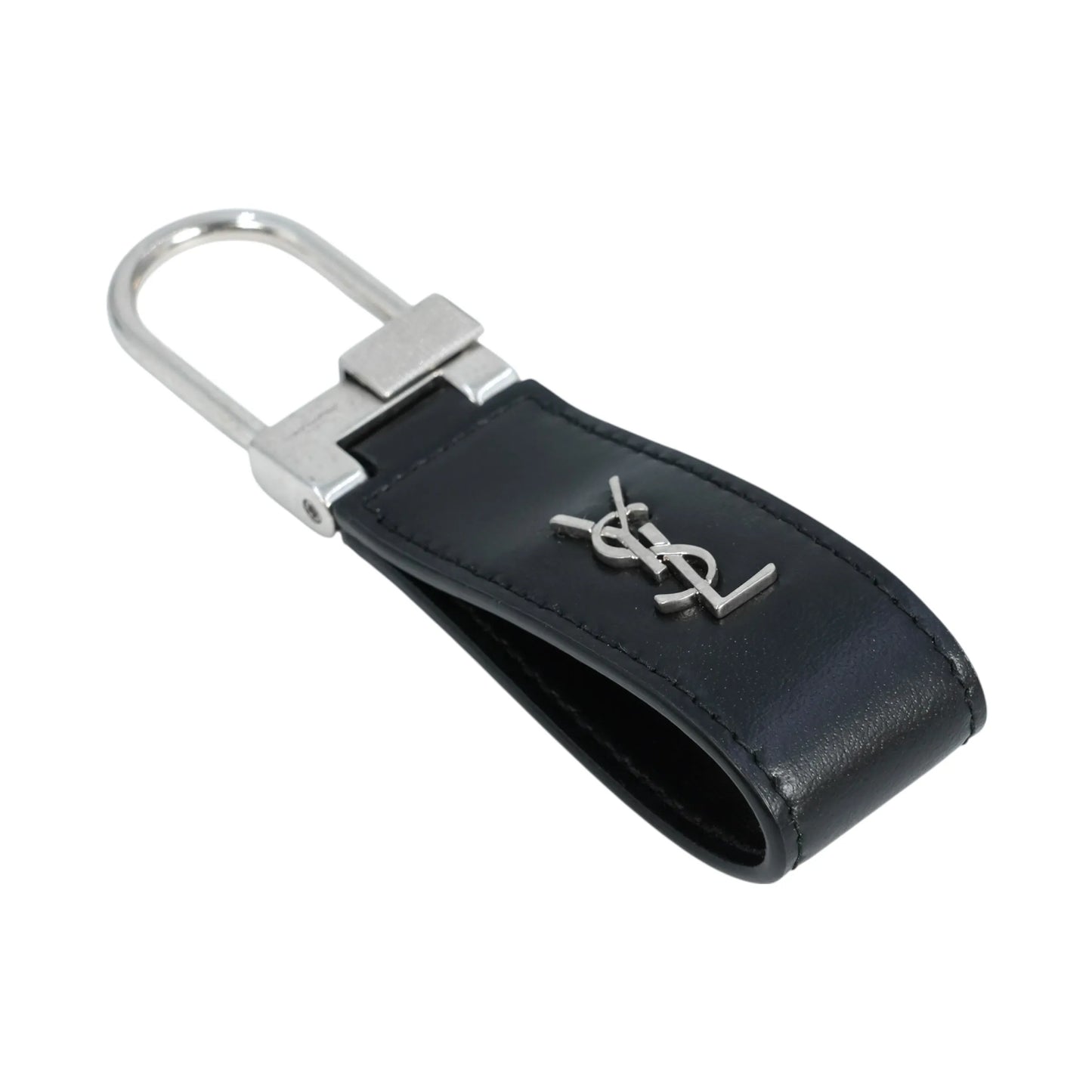 Saint Laurent Tiny Cassandre Keyring - Black