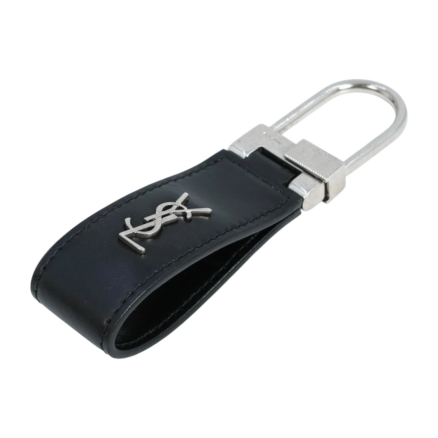 Saint Laurent Tiny Cassandre Keyring - Black