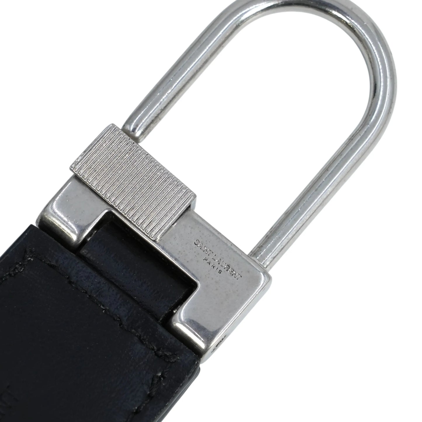Saint Laurent Tiny Cassandre Keyring - Black