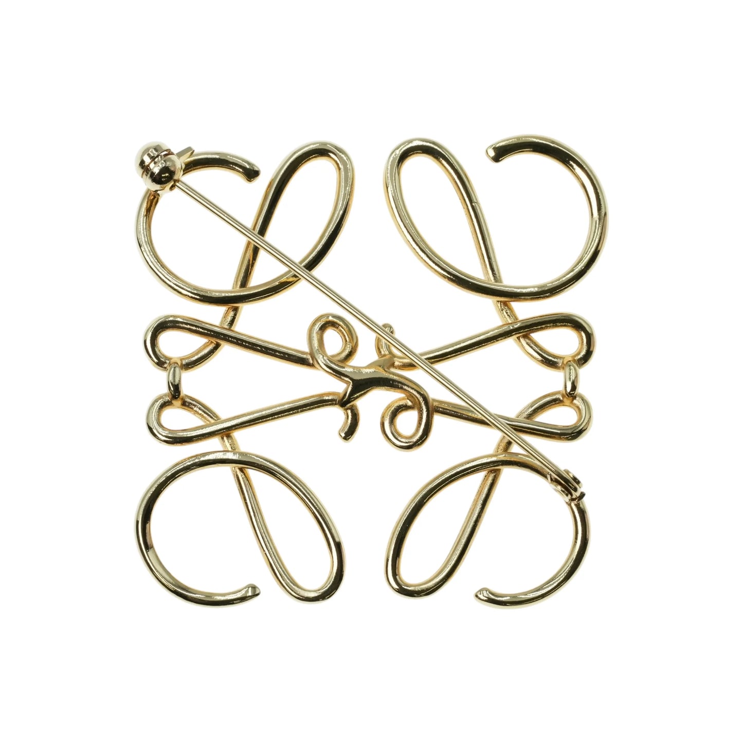 LOEWE Anagram Brooch Accessories - Gold