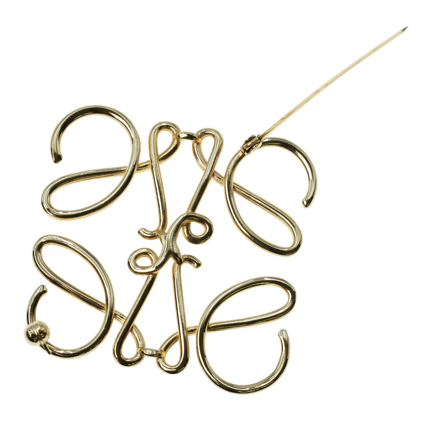 LOEWE Anagram Brooch Accessories - Gold