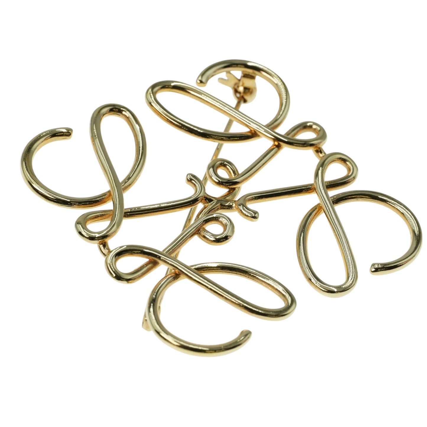LOEWE Anagram Brooch Accessories - Gold