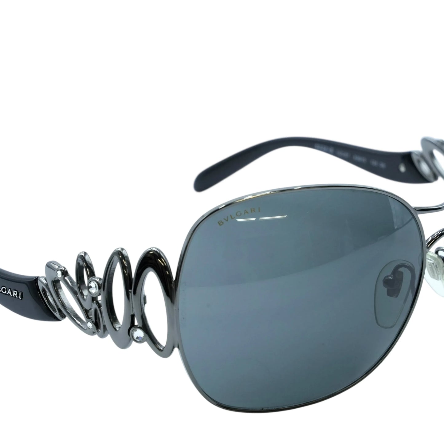 BVLGARI Rhinestone Sunglasses - Silver Frame - 32588