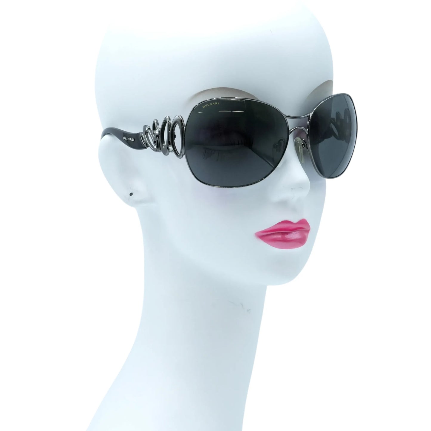 BVLGARI Rhinestone Sunglasses - Silver Frame - 32588