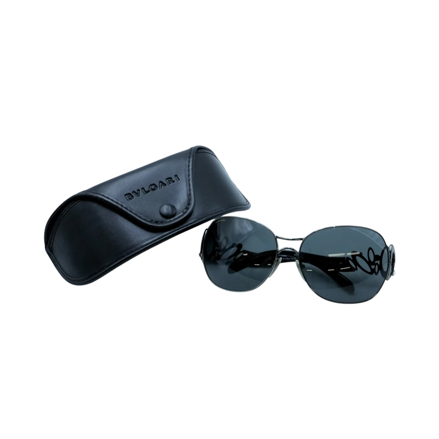 BVLGARI Rhinestone Sunglasses - Silver Frame - 32588