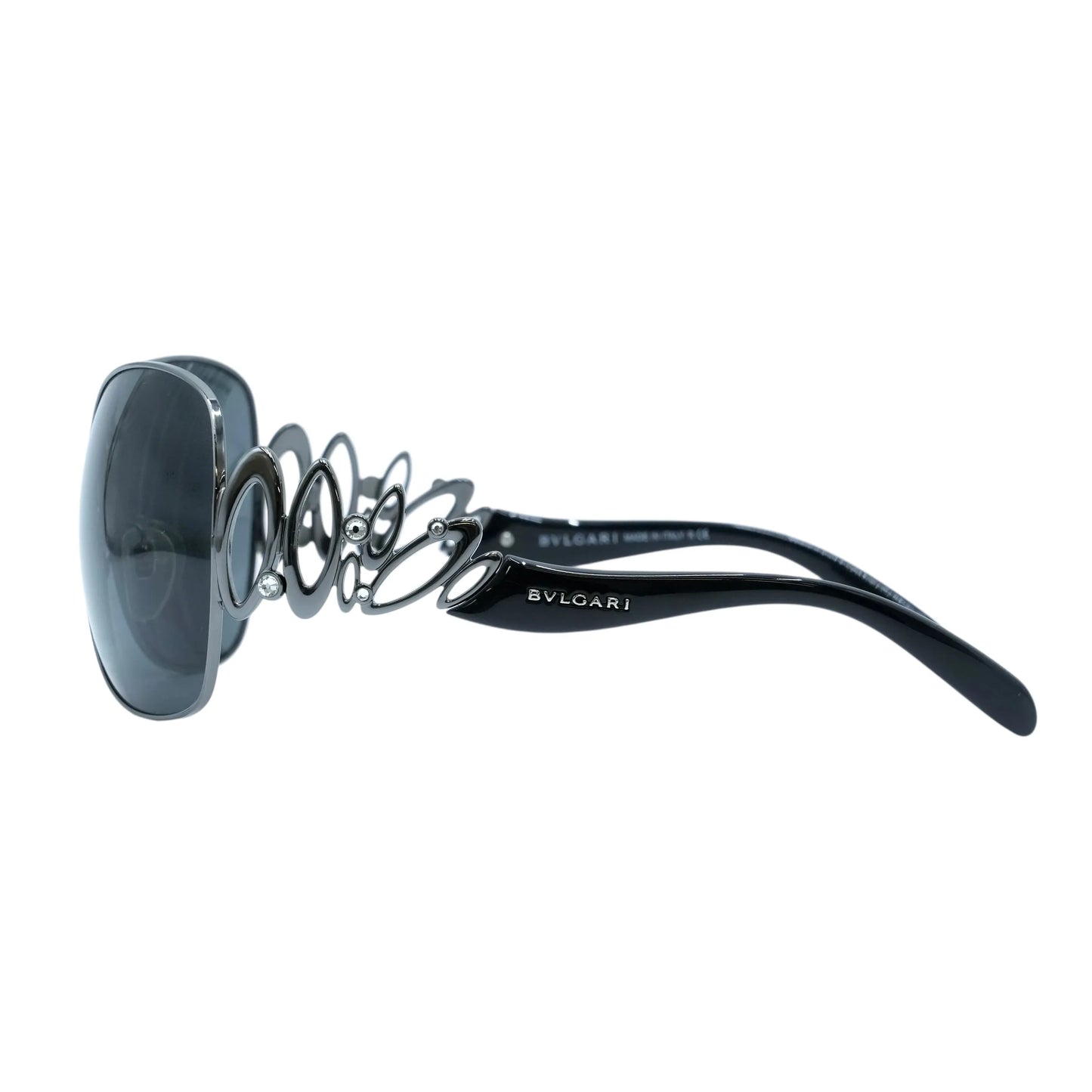 BVLGARI Rhinestone Sunglasses - Silver Frame - 32588