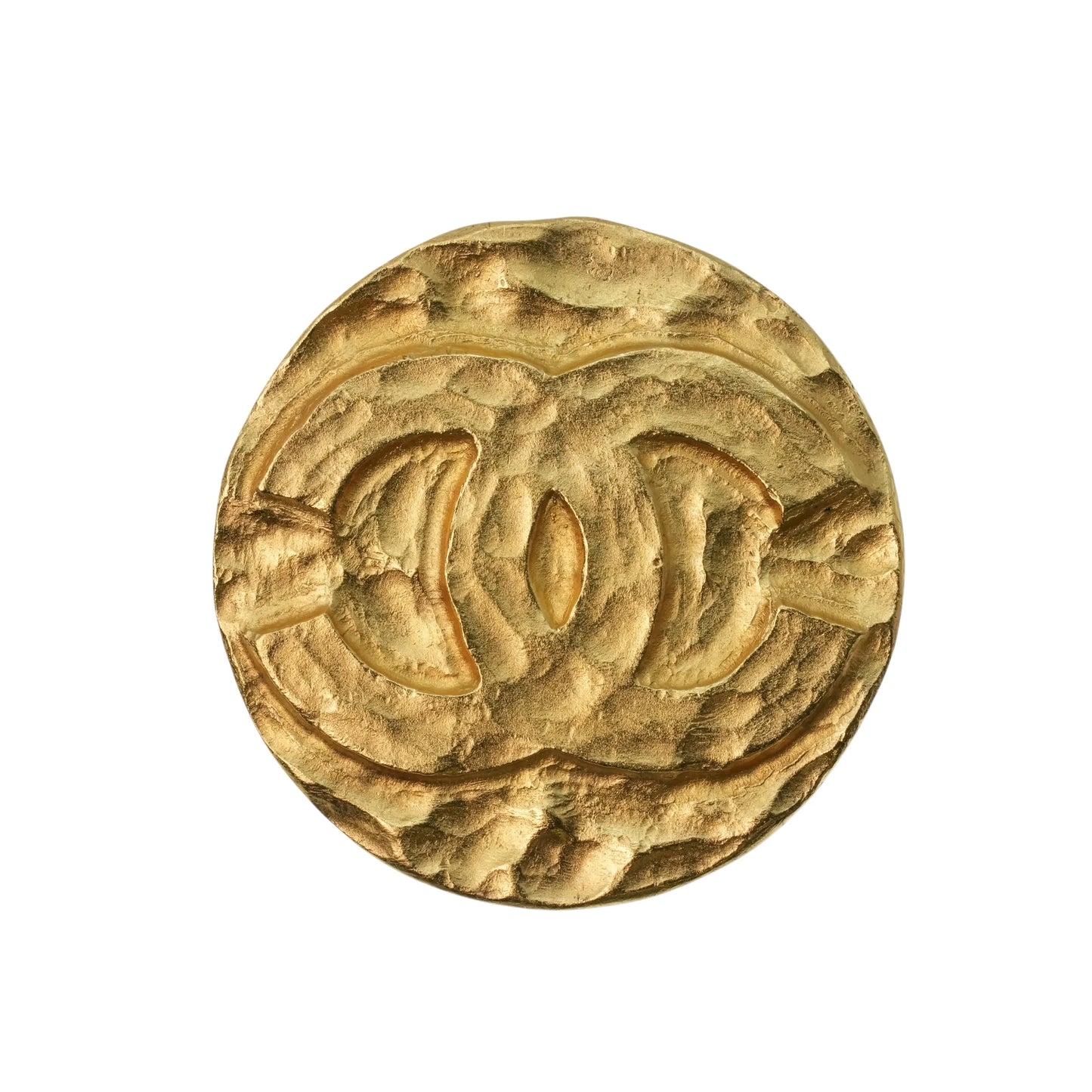 CHANEL CC Logo Round Brooch 95A Accessories - Gold Plated - 5cm