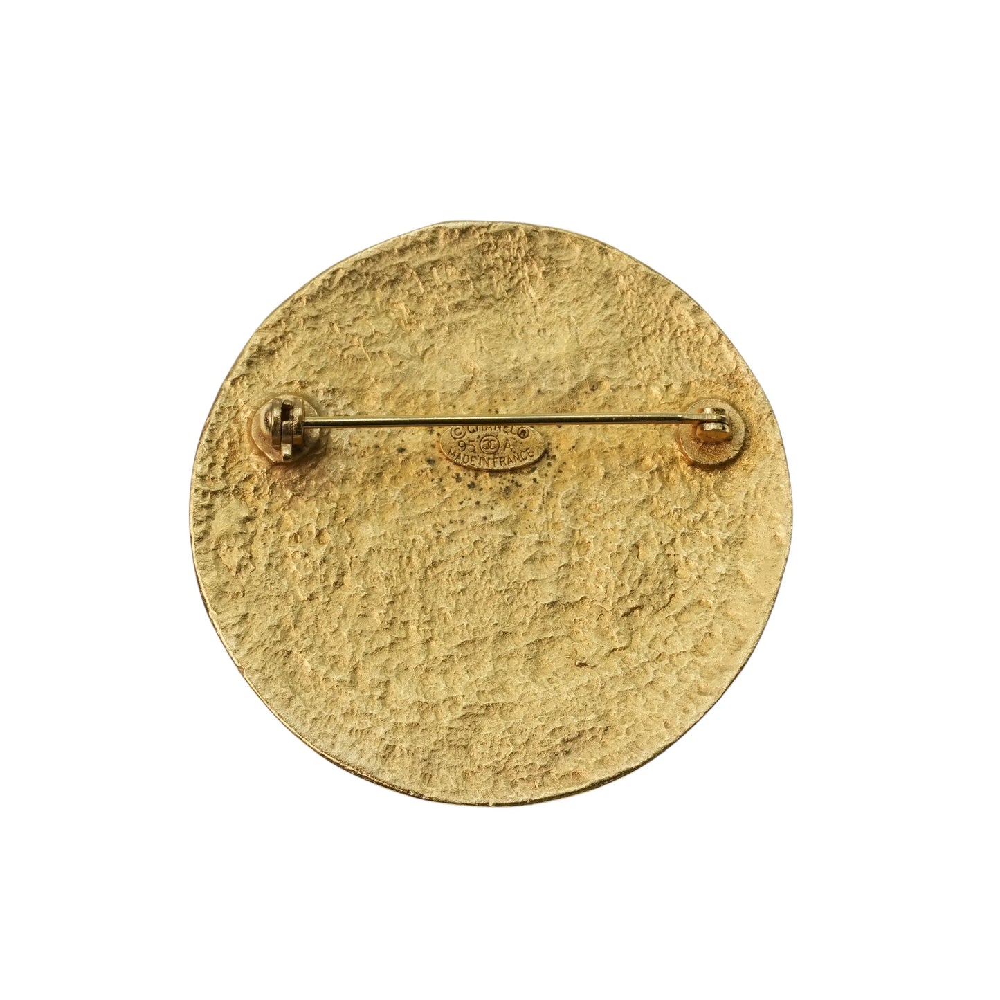 CHANEL CC Logo Round Brooch 95A Accessories - Gold Plated - 5cm