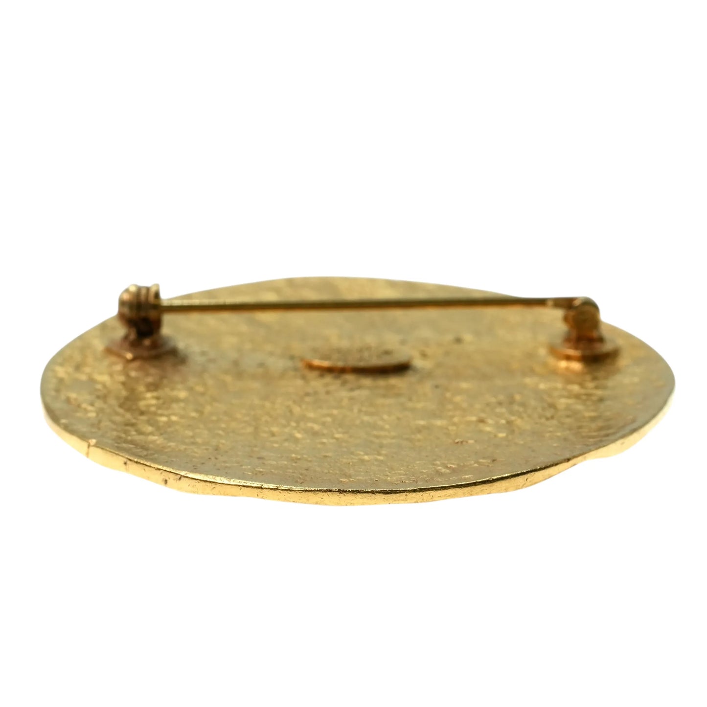 CHANEL CC Logo Round Brooch 95A Accessories - Gold Plated - 5cm