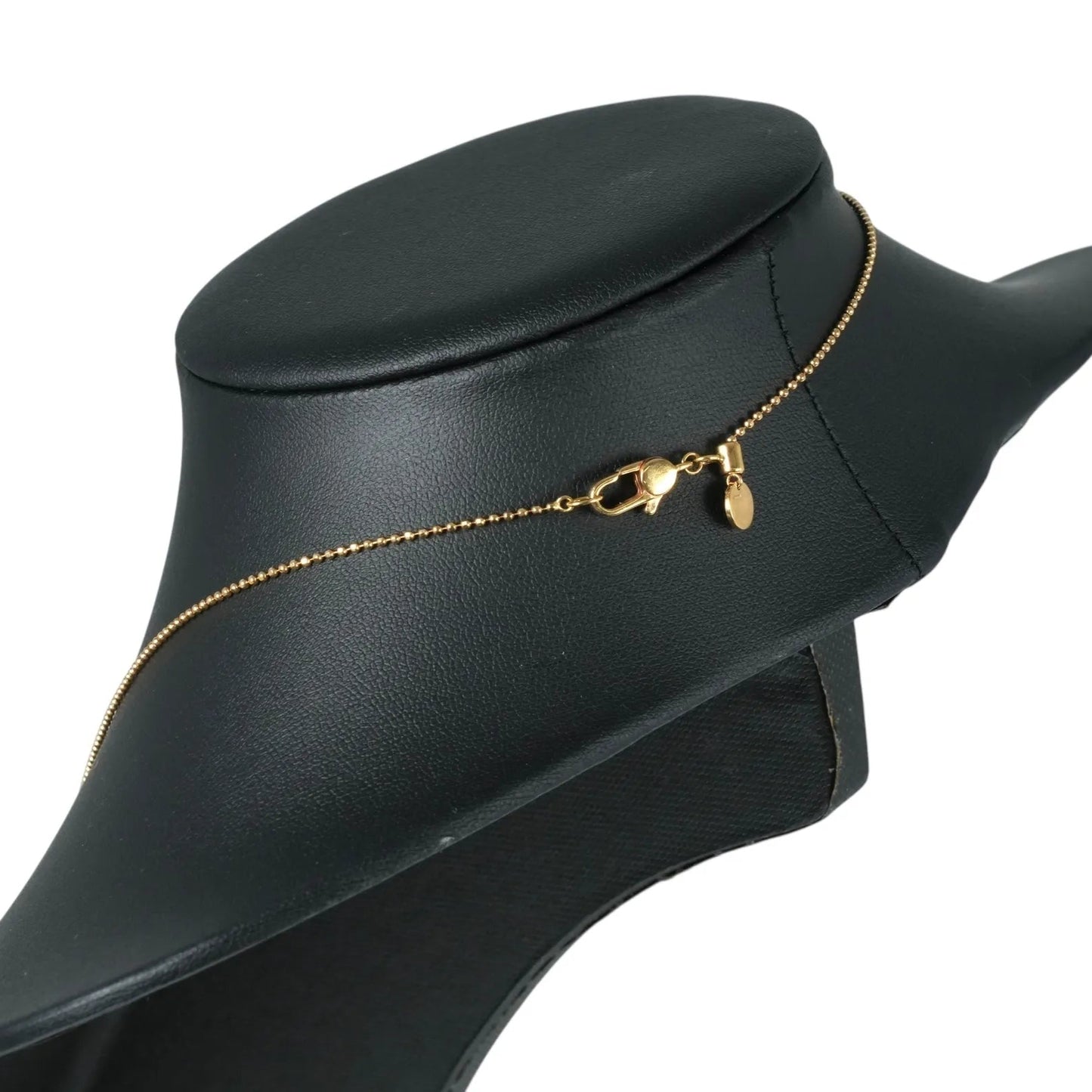 GUCCI Logo Plate 1P Diamond Necklace 18K