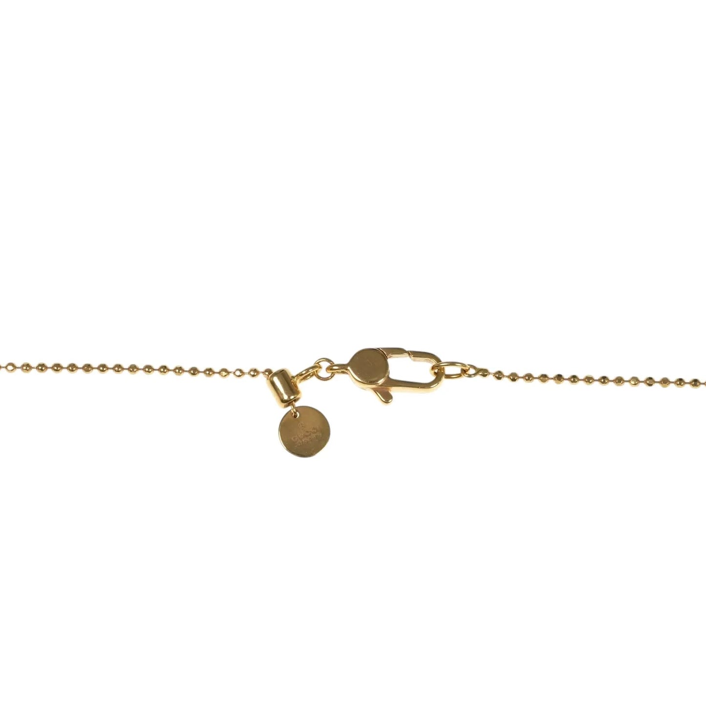 GUCCI Logo Plate 1P Diamond Necklace 18K