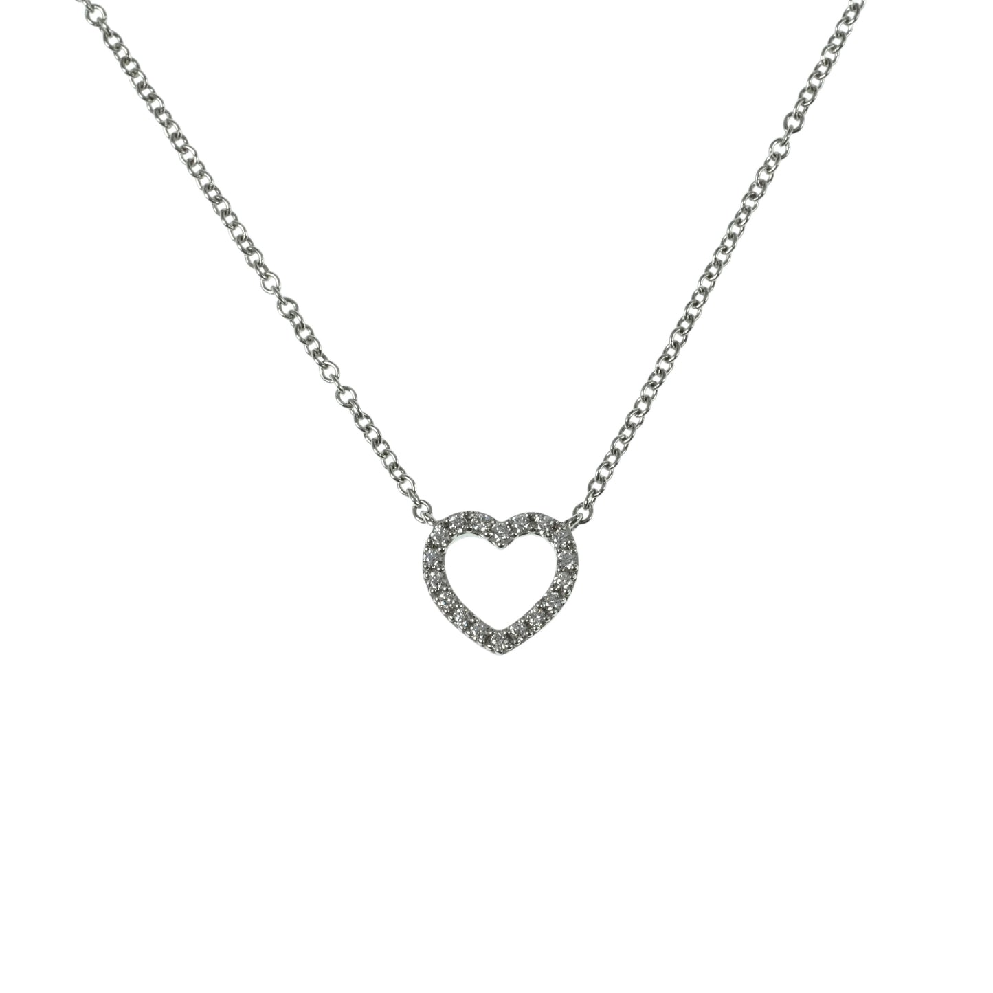Tiffany Metro Heart Necklace 18KWG