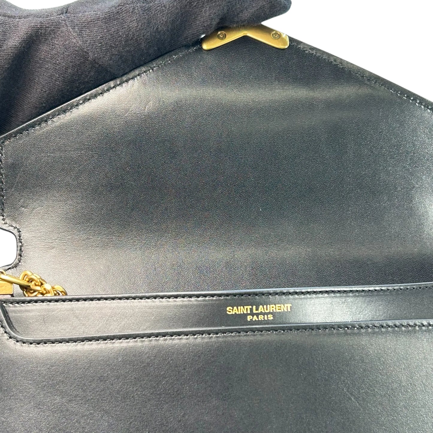 Saint Laurent Cassandra Chain Shoulder Bag - Black
