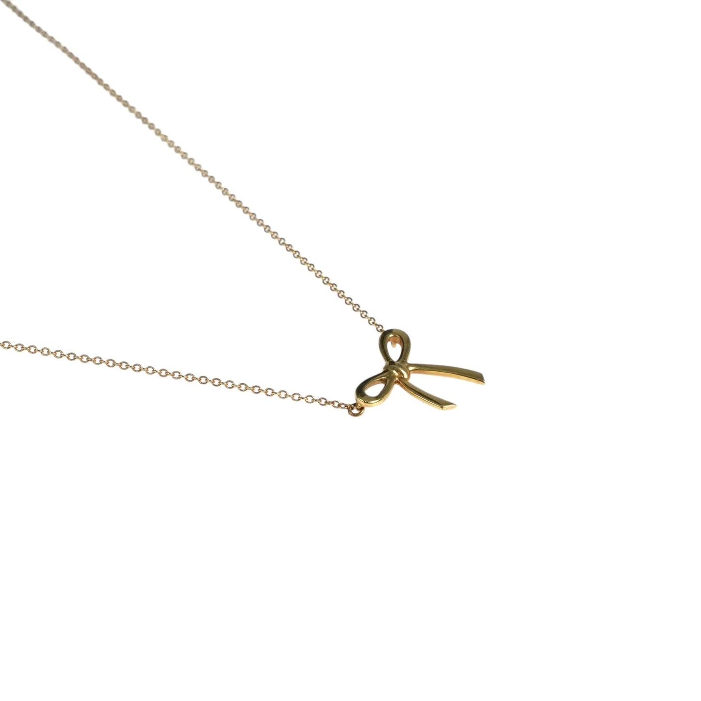 Tiffany Ribbon Necklace 18KYG
