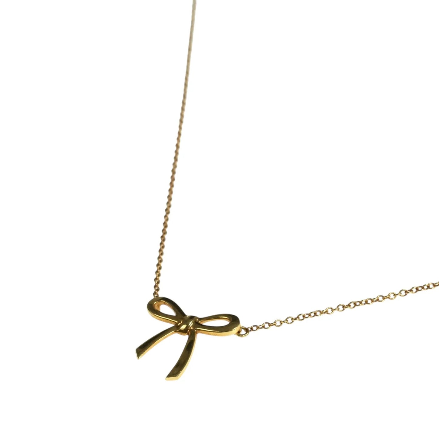 Tiffany Ribbon Necklace 18KYG