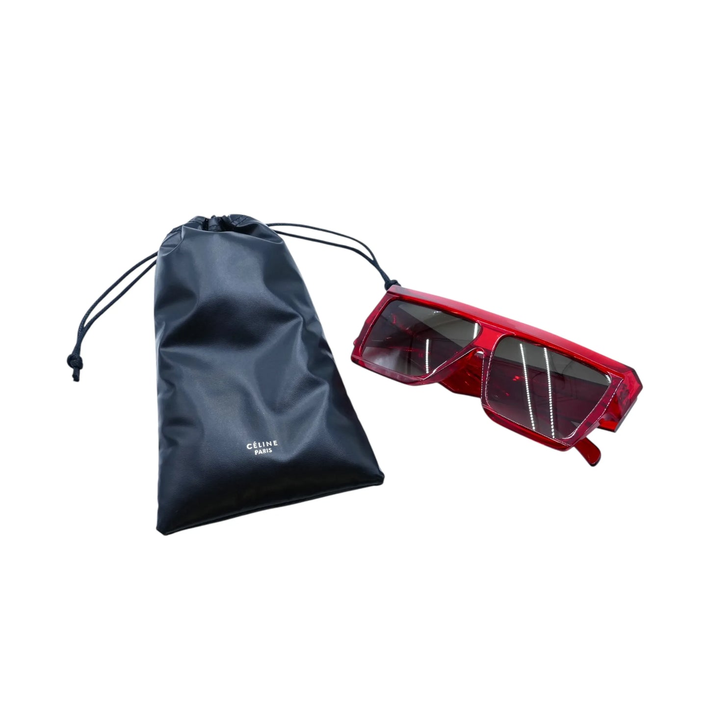 CELINE Red Frame Sunglasses - Red - 32904