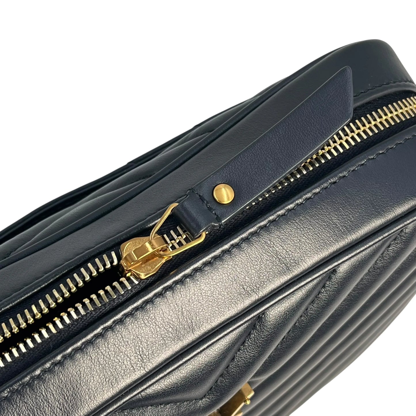 Saint Laurent Lou Medium Shoulder Bag - Navy