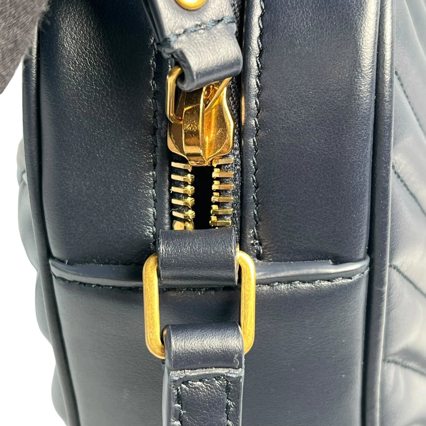 Saint Laurent Lou Medium Shoulder Bag - Navy