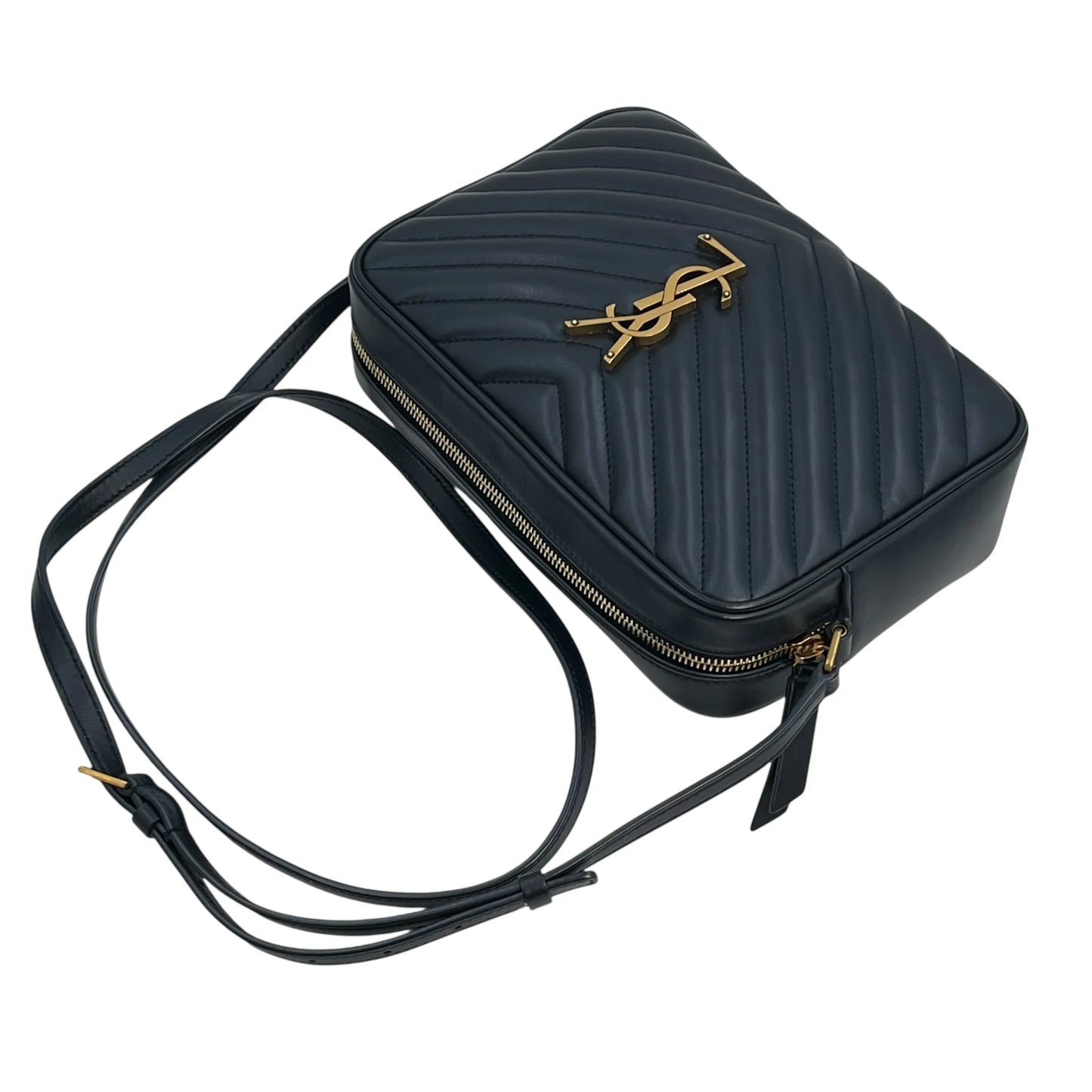 Saint Laurent Lou Medium Shoulder Bag - Navy